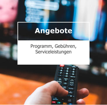 Angebote  Programm, Gebühren, Serviceleistungen